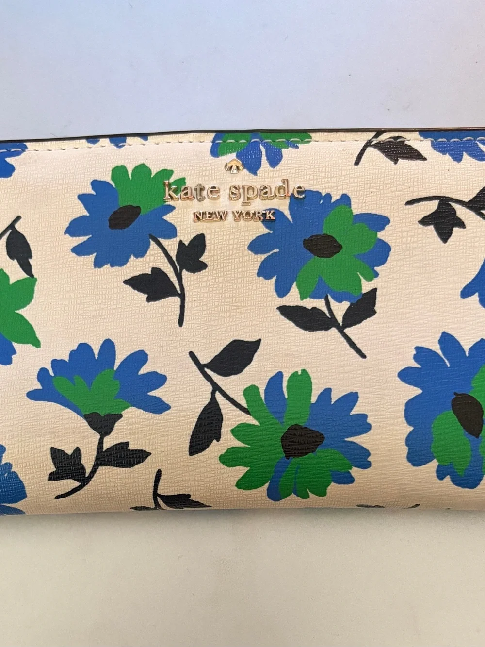 KATE SPADE Darcy Park Posies Large Slim Bifold Wallet